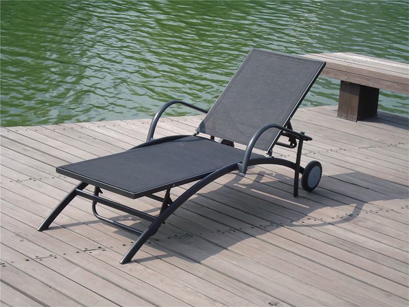 Outdoor Möbel Garden Hotel Swimming Pool Chaise Lounge mit Rädern YQ-TB-437