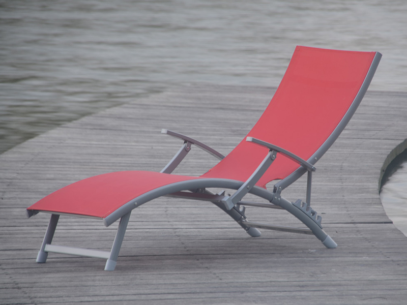 Sun Lounger Deck Stuhl Klafbare Lounge, klappbare Entspannungsstuhl, Aluminiumklapper Außenstuhl YQ-TB-447