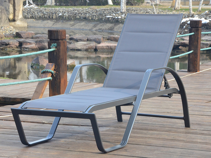 Swimmingpool Sonnenbett Liege Doppeltextilene Outdoor Lounge YQ-TB-501a