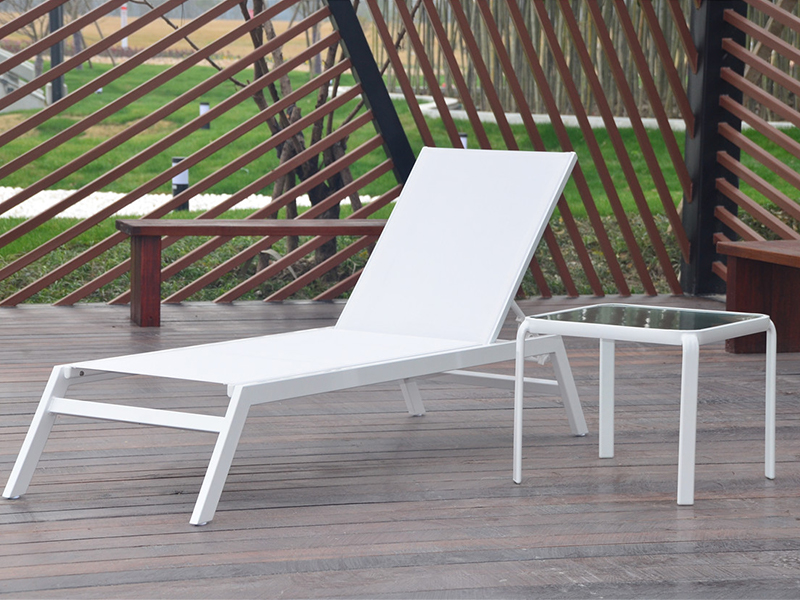 Stapelbare Aluminiumrahmen Lounge, Outdoor-Möbel, Relax Lounge YQ-TB-506 im Freien