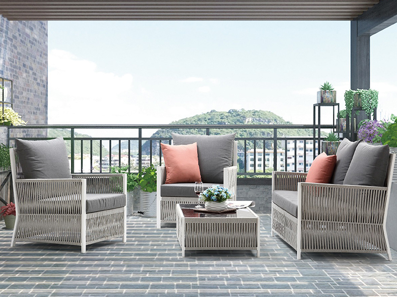 Fabrik direkt Stuhlset Gartenmöbel handgewebtes Gartenseilsofa