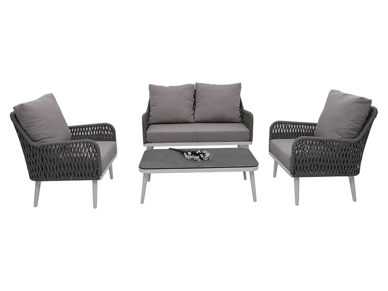 Freizeit im Freien Möbel Garten Terrasse Aluminiumrahmenseil Sofa Set Möbel YQC-2752