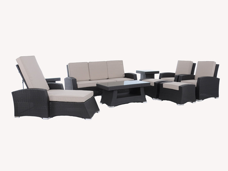 Rattan Sofa Set, 9pcs Outdoor Rattan Möbel YQR-197