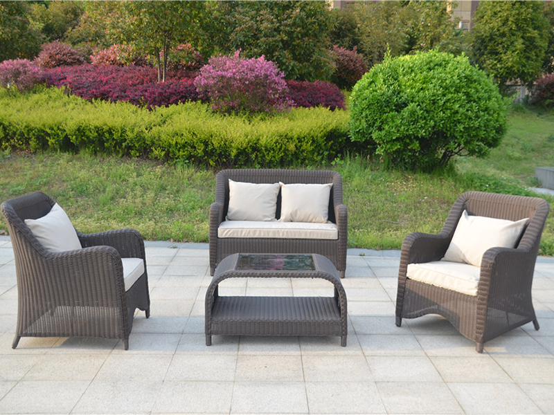 Runde Rattan-Websofa-Set, handgewebte Aluminiumsofa, Sofa YQR-313 Europäische Größe
