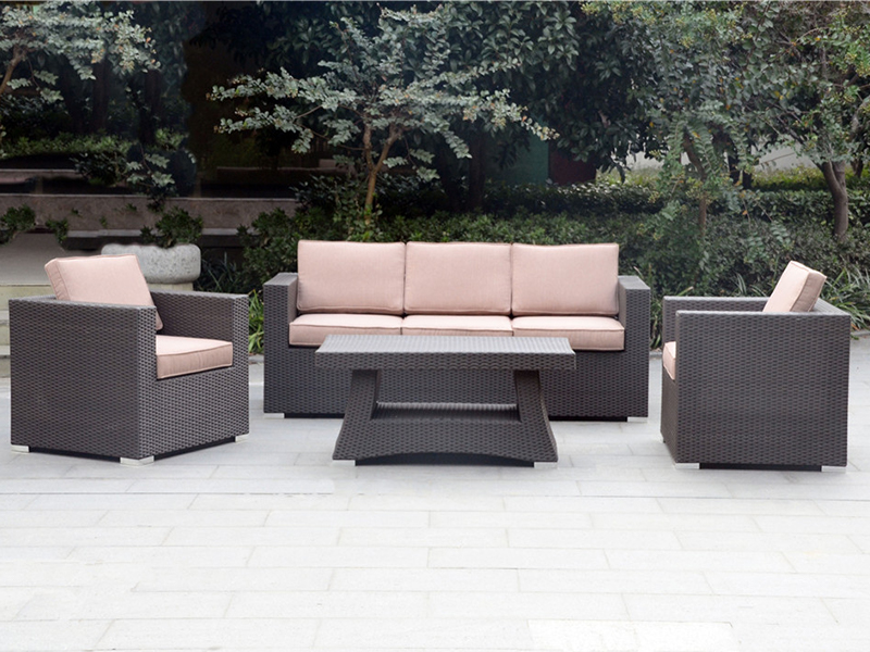 Rattan-Sofa-Set, 4PCS-Gartensofa Set, Rattan Möbel, Aluminium Rattan Stuhl, YQR-380A