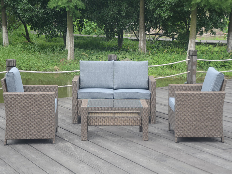 Rattan-Sofa-Set, Rattan-Sofa-Set, Aluminiumrahmen Rattan Möbel, YQR-407a