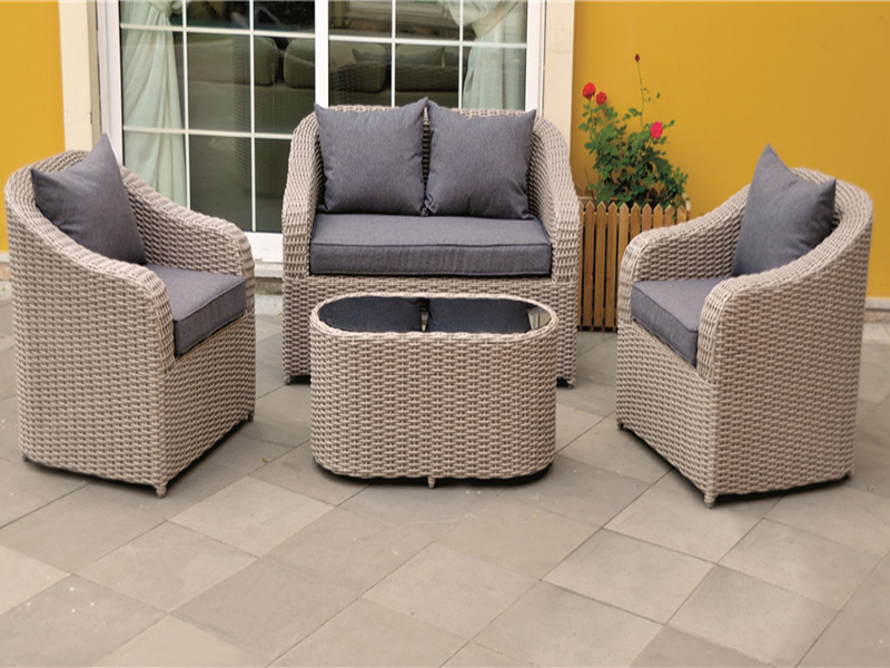 Rattan-Sofa-Set, Aluminiumrahmen, handgewebter Rattan-Sofa-Set, YQR-408