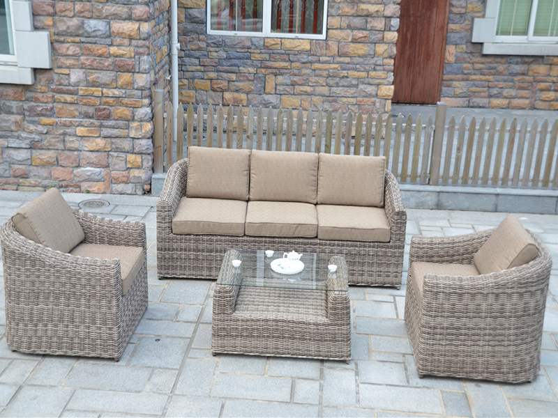 Rattan-Sofa-Set, 4pcs Aluminium-Sofa-Set YQR-418-2