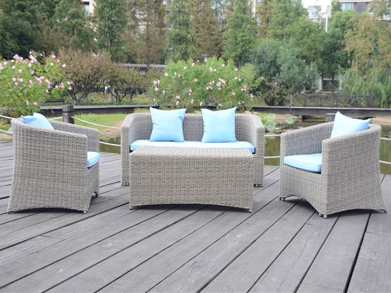 Rattan-Sofa-Set, Aluminiumrahmen YQR-478