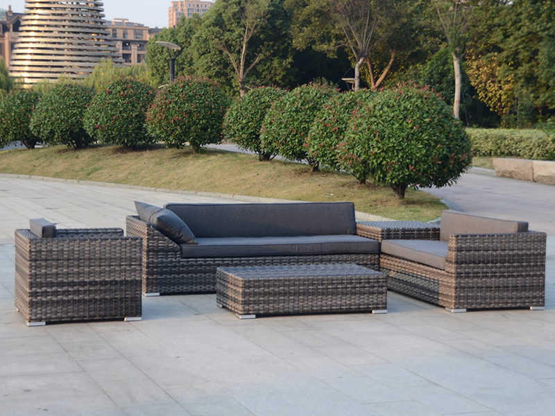 Rattan Garden Lounge Sofa Stuhl Set, Patio Wicker Furniture 5pcs, YQR-479